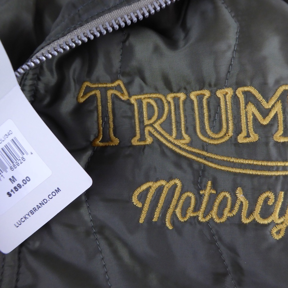 Lucky Triumph Quilted Jacket Tiger Motorcycle NWT - Picture 7 of 8